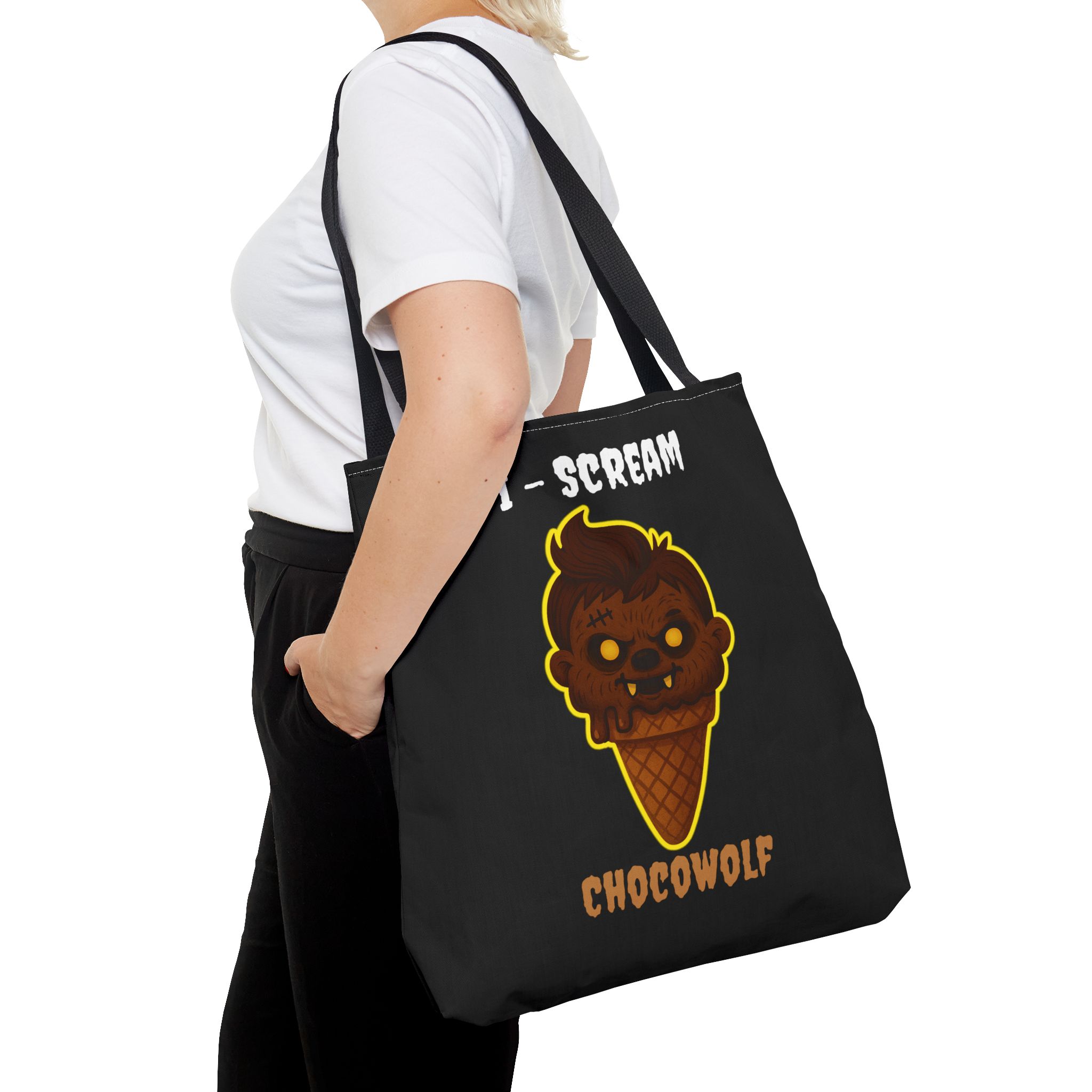 tote bag i scream chocowolf