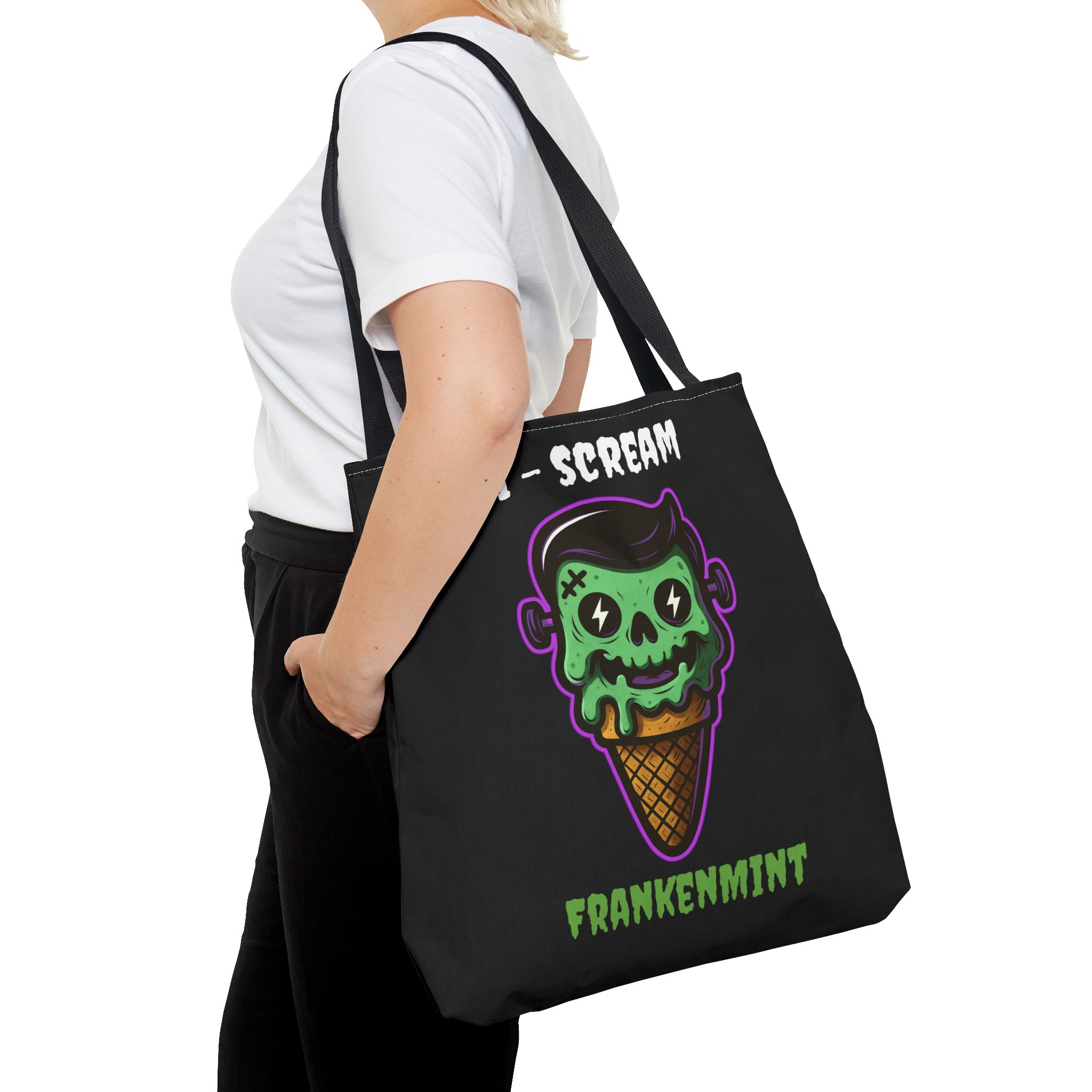 tote bag i scream frankenmint