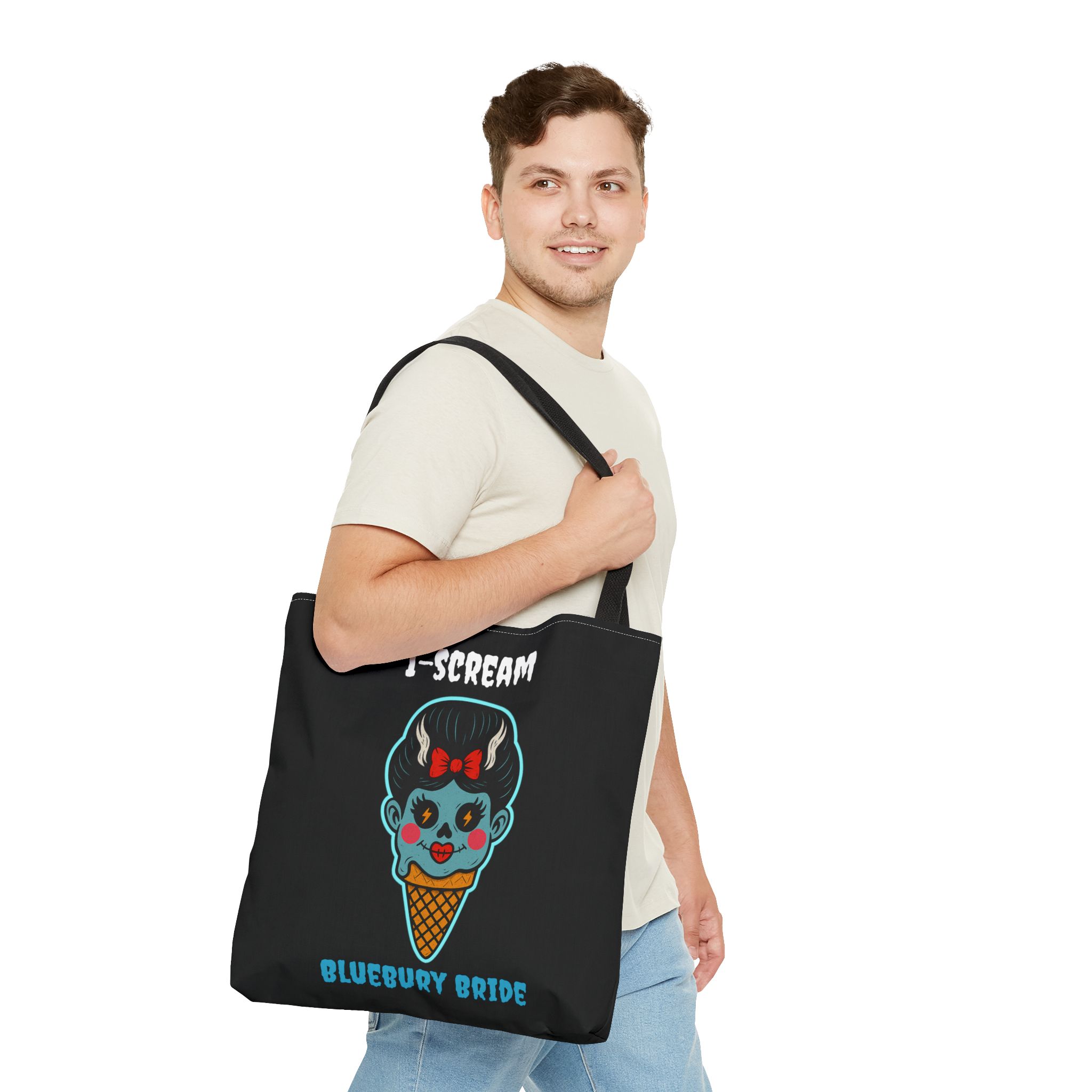 tote bag i scream bluebury bride
