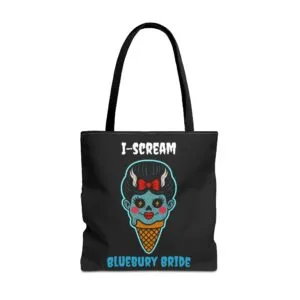 tote bag i scream bluebury bride