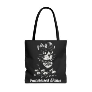 tote bag pawssessed skates cat lovers