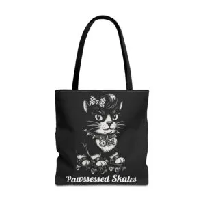 tote bag pawssessed skates cat lovers