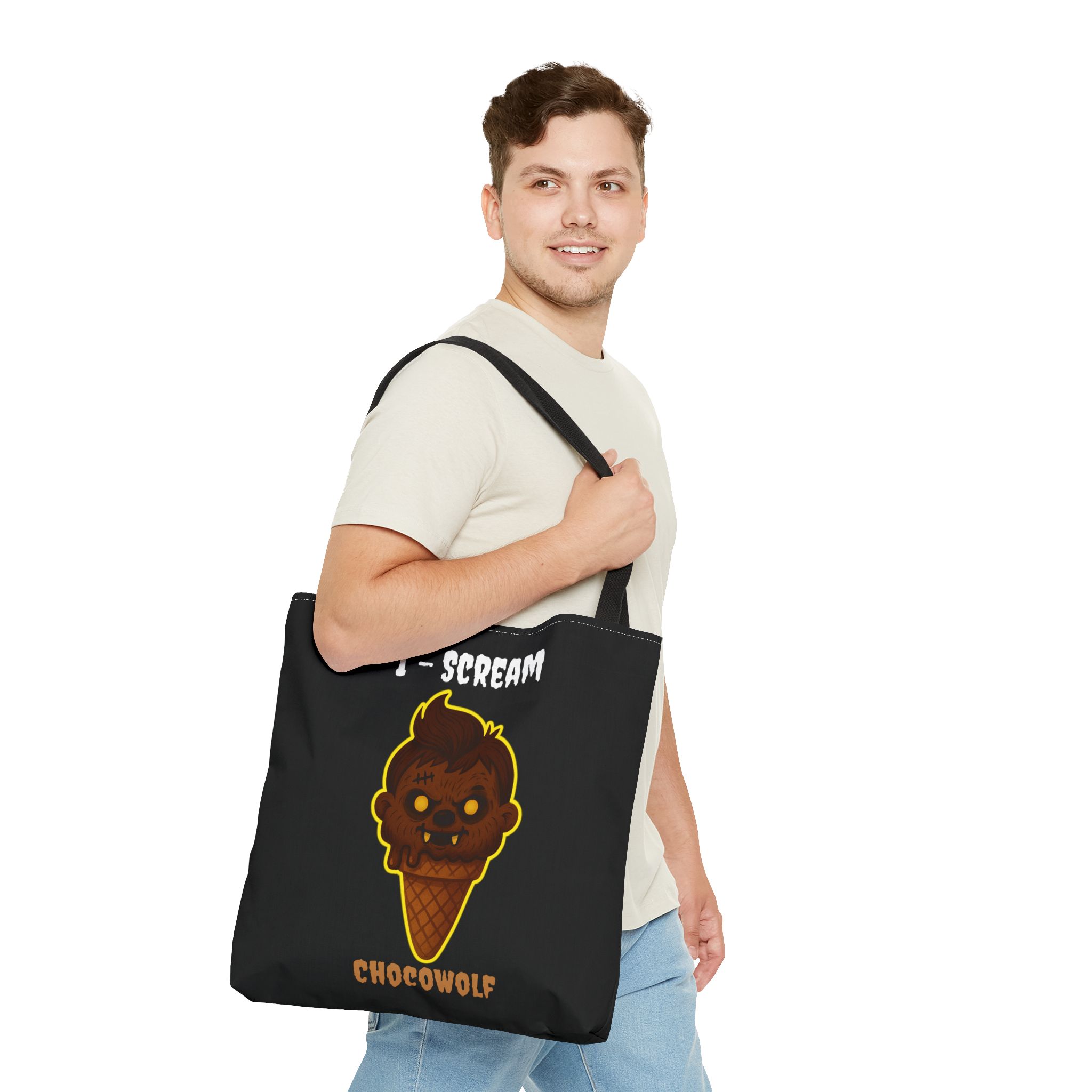 tote bag i scream chocowolf