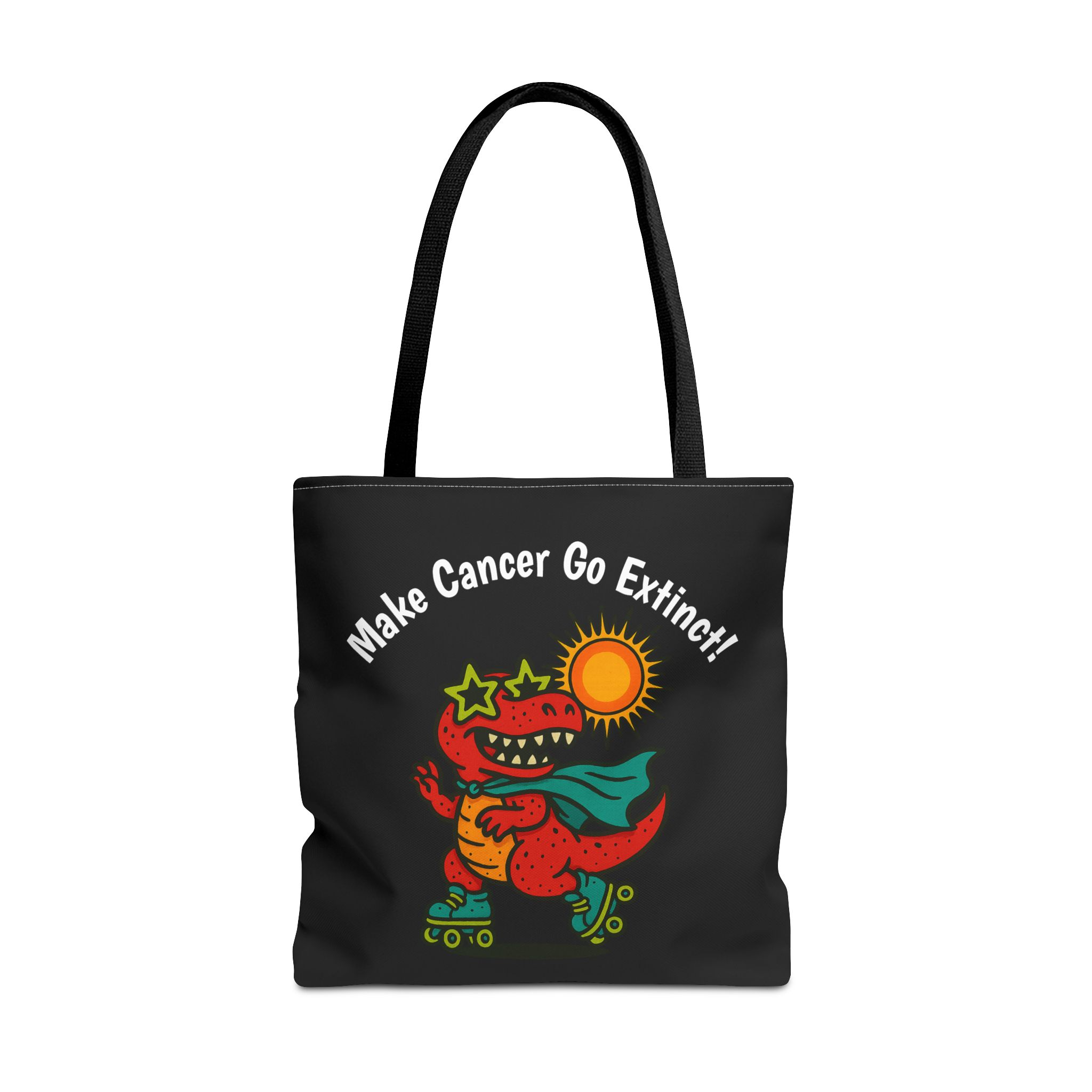 tote bag dinosaur make cancer go extinct