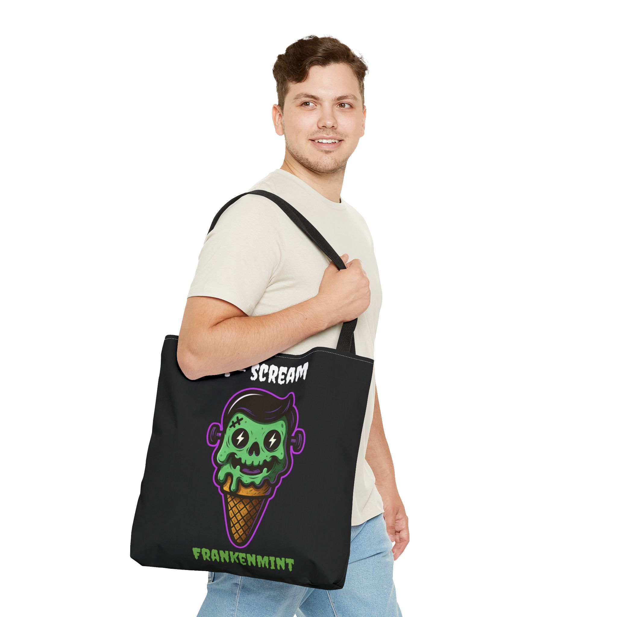 tote bag i scream frankenmint