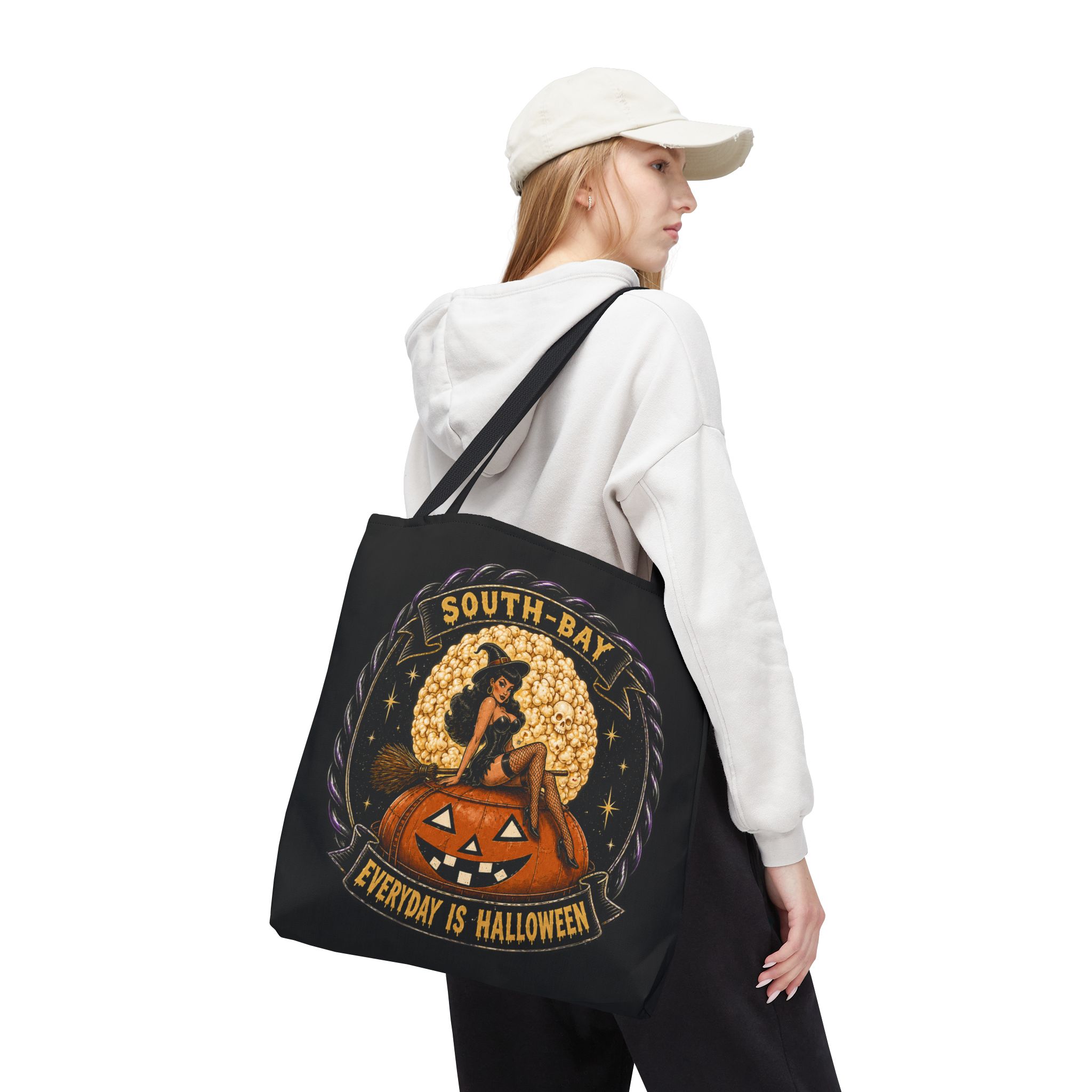 San Pedro South-Bay Everyday is Halloween Tote Bag (AOP) - Image 3