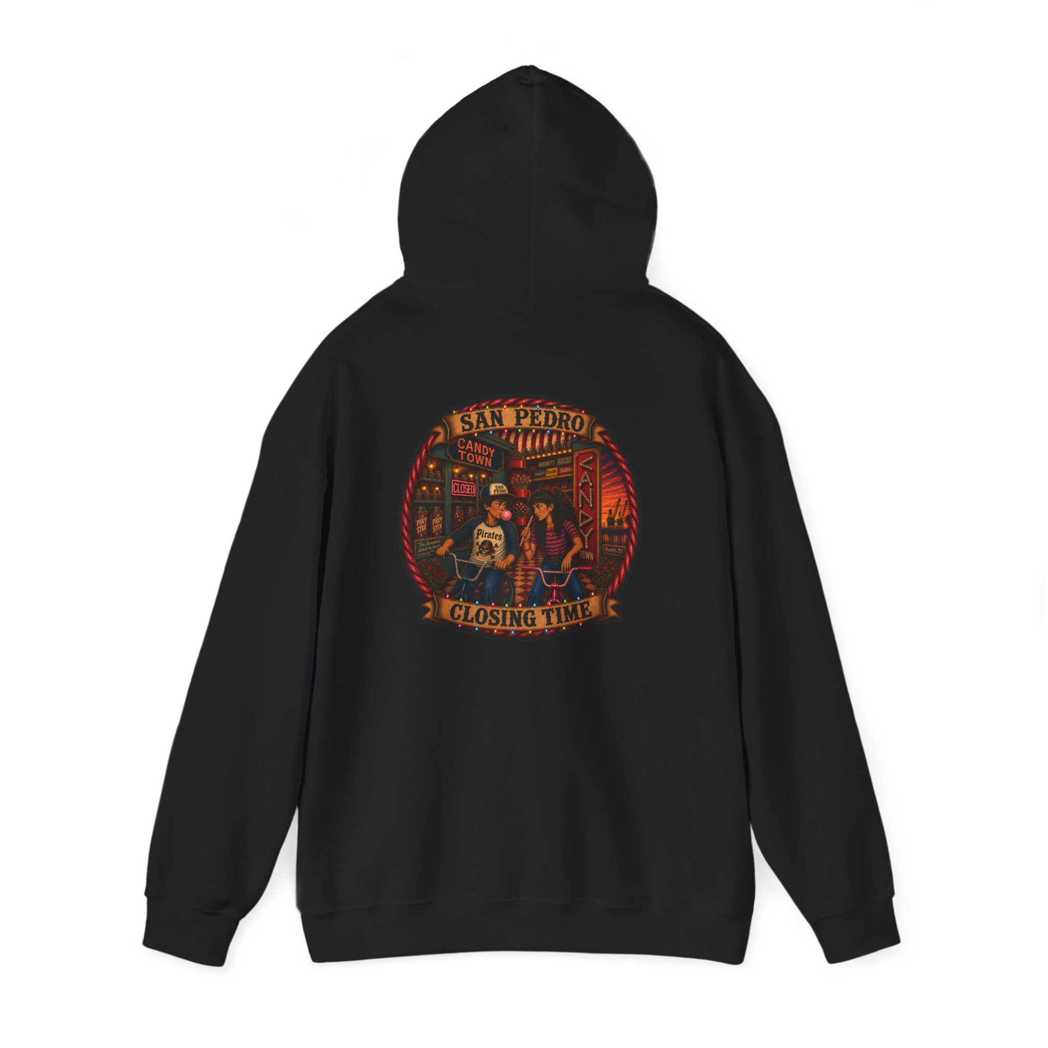 San Pedro Ports O'Call Candy Town Unisex Heavy Blend™ Hooded Sweatshirt