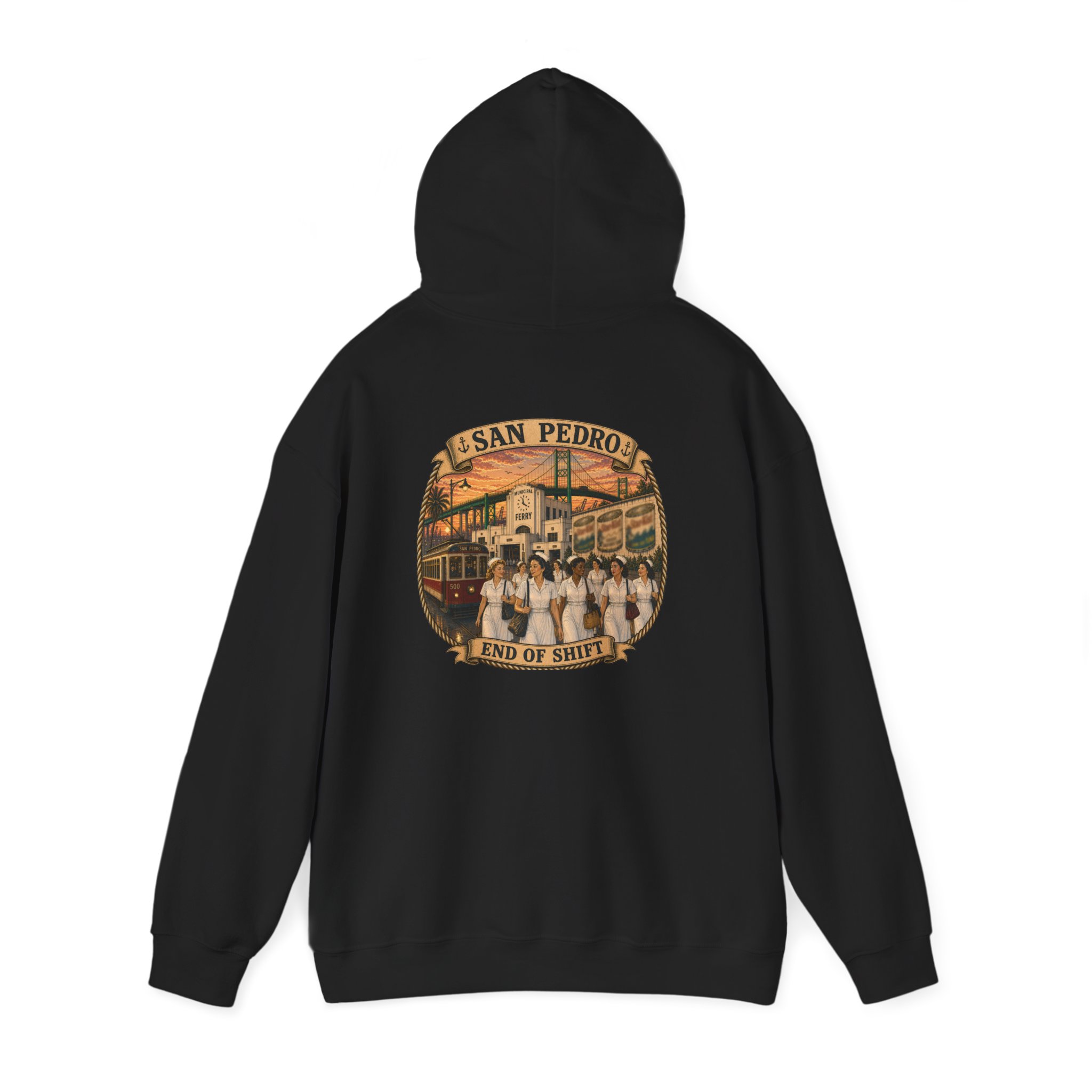 San Pedro End of Shift Unisex Heavy Blend™ Hooded Sweatshirt
