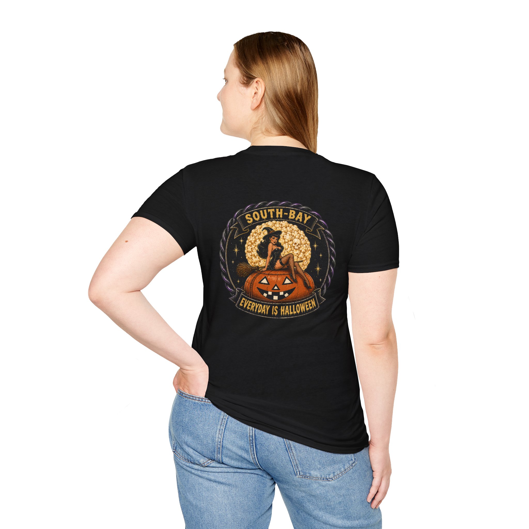 San Pedro South- Bay Everyday is Halloween Unisex Softstyle T-Shirt - Image 3