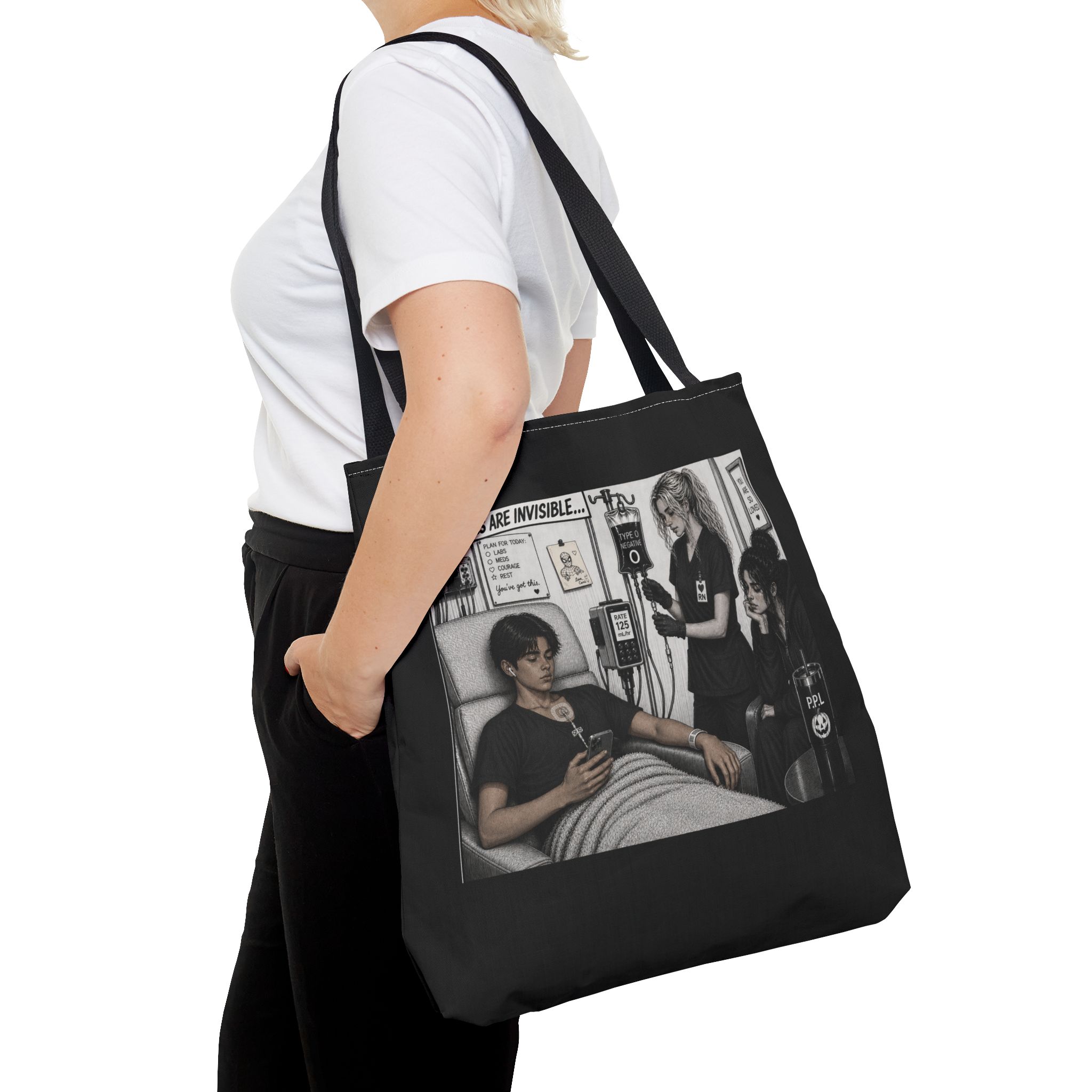 Nurses, Some Capes Are Invisible Tote Bag (AOP) - Image 4