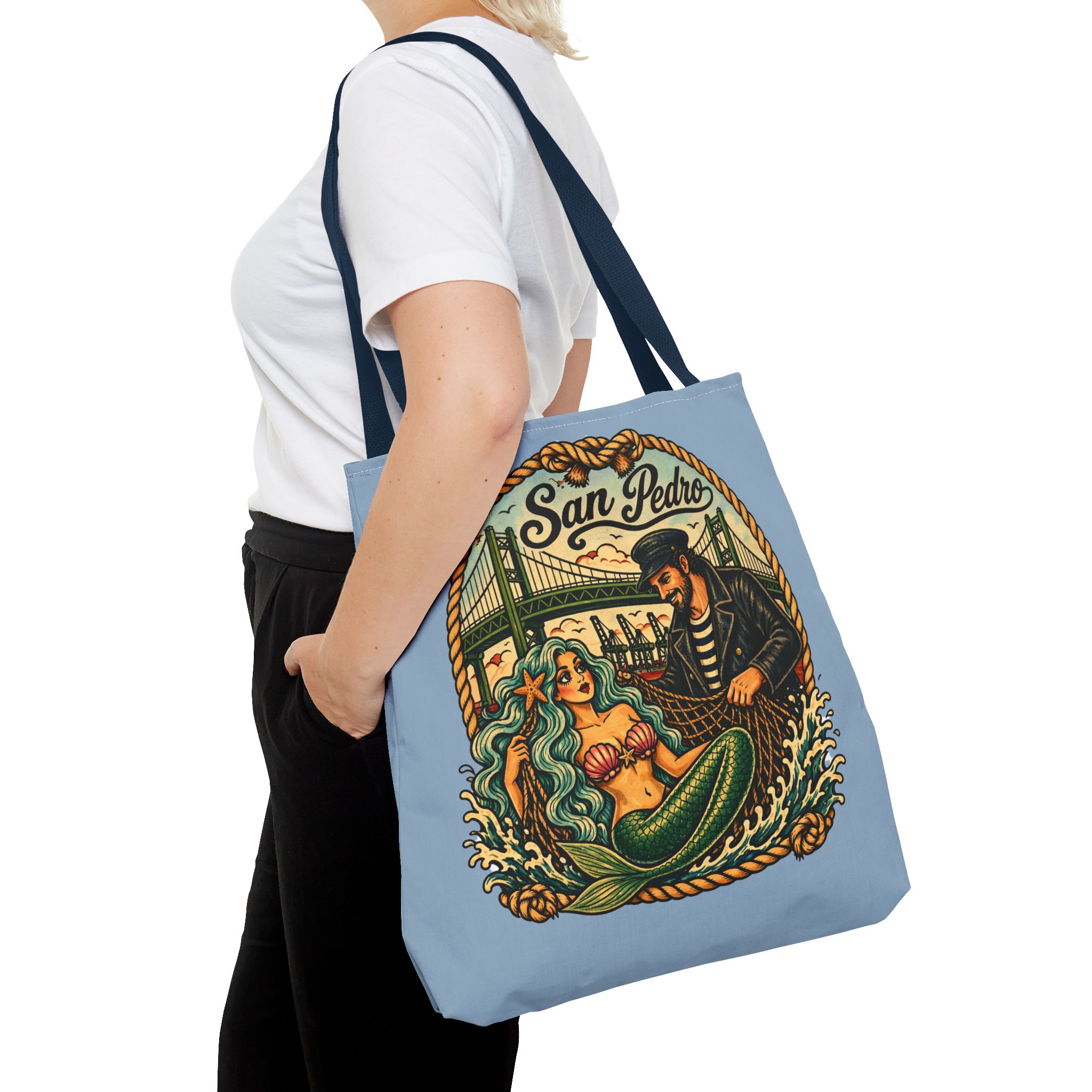 San Pedro Caught in The Net Tote Bag (AOP) - Image 4