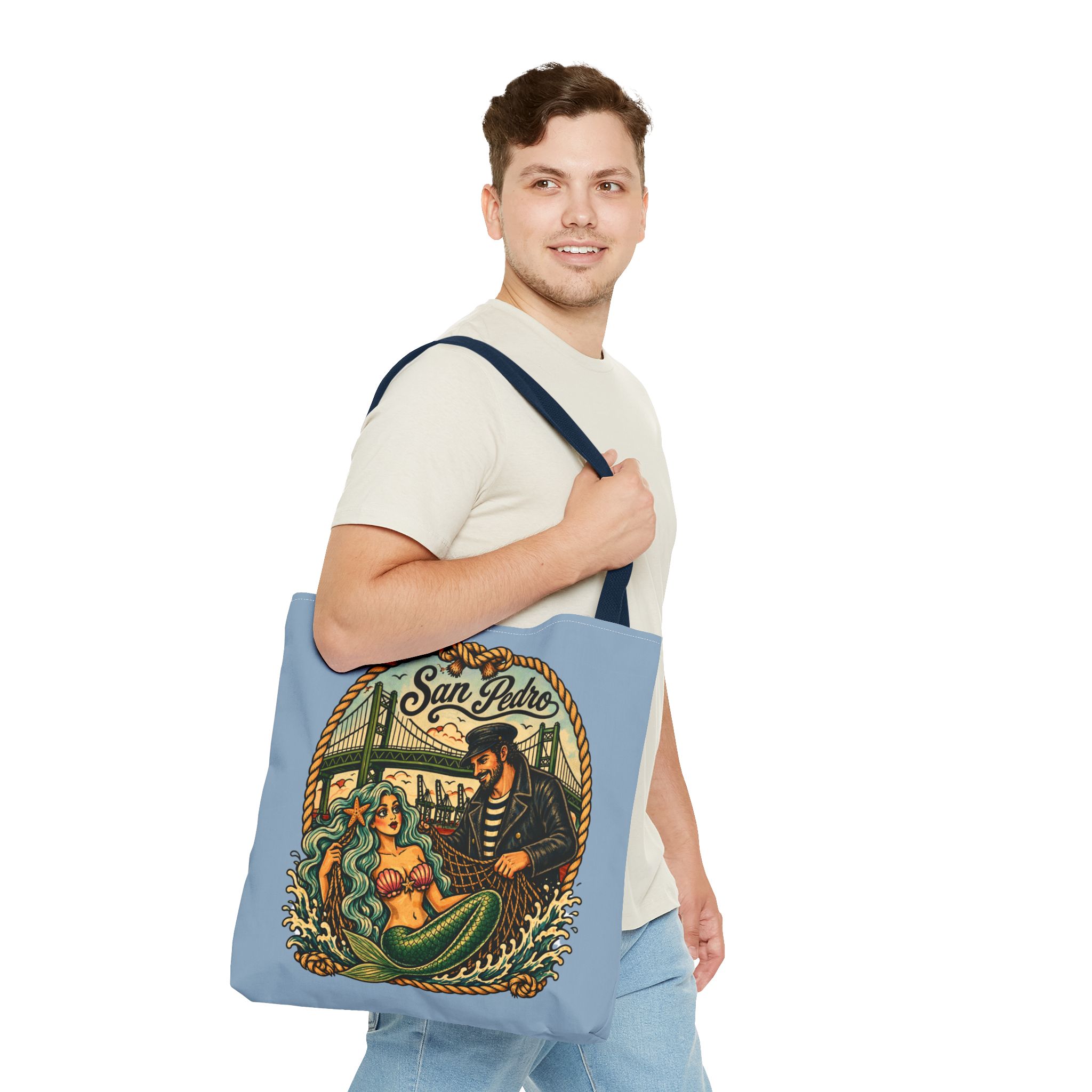 San Pedro Caught in The Net Tote Bag (AOP) - Image 3